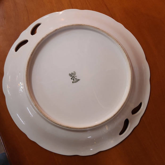 PIERCED EDGE FLORAL PLATE