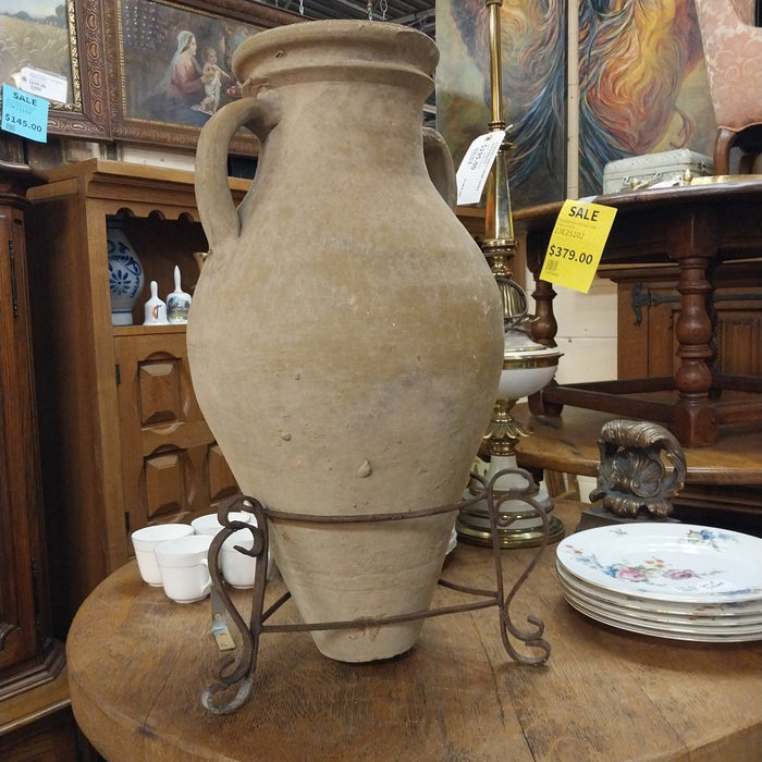 HAND THROWN TALL POTTERY VESSELS WITH TAPERED BASE