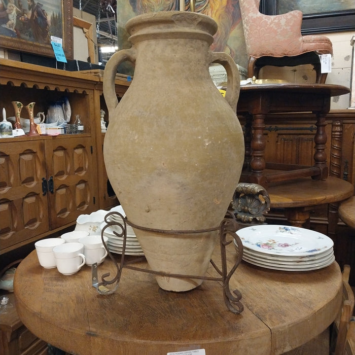 HAND THROWN TALL POTTERY VESSELS WITH TAPERED BASE