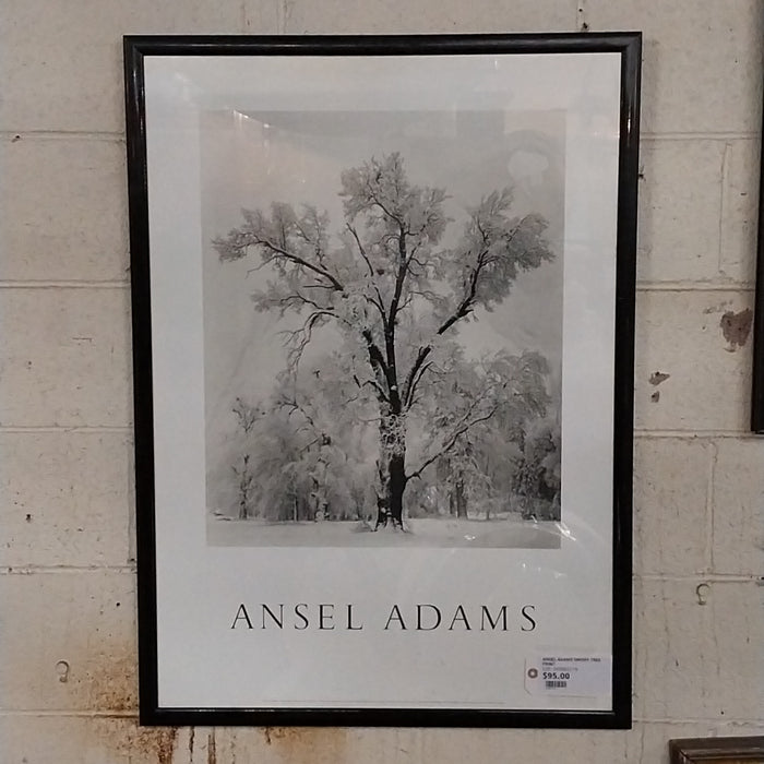 ANSEL ADAMS SNOWY TREE PRINT