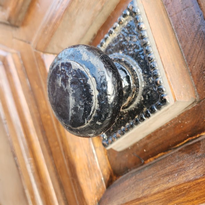 HEAVY OAK PANELED DOOR