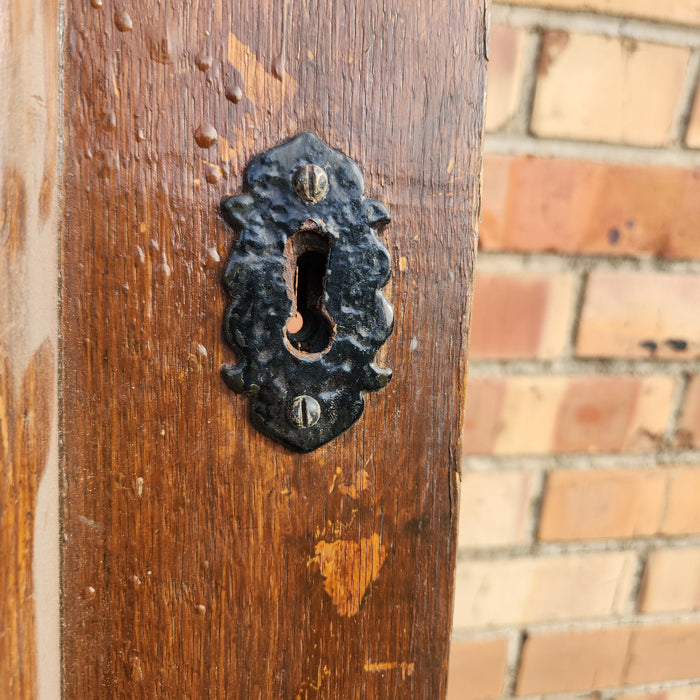 HEAVY OAK PANELED DOOR