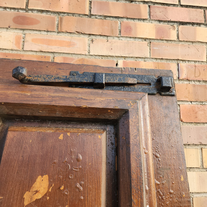 HEAVY OAK PANELED DOOR
