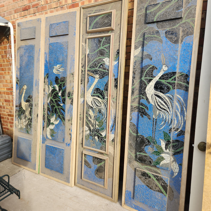 SET OF MOZAIC BIRD PANELS
