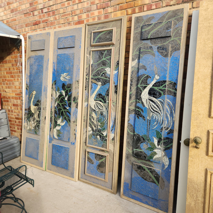 SET OF MOZAIC BIRD PANELS