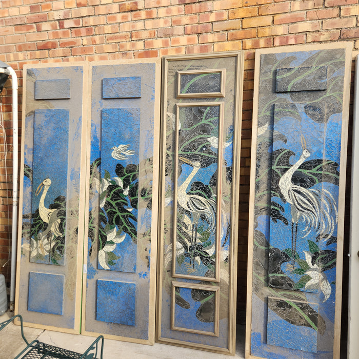 SET OF MOZAIC BIRD PANELS