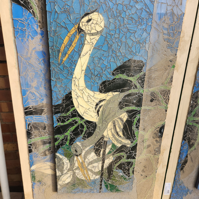 SET OF MOZAIC BIRD PANELS