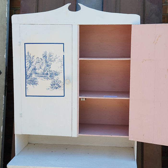 LIGHT BLUE FRENCH CHILDREN'S KITCHEN HUTCH