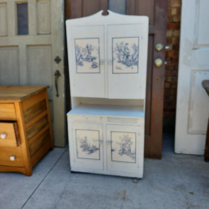 LIGHT BLUE FRENCH CHILDREN'S KITCHEN HUTCH