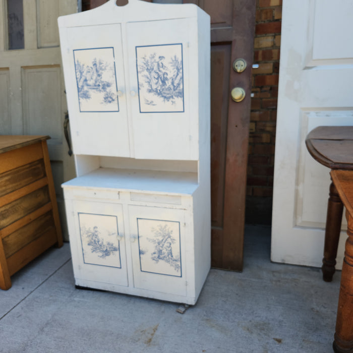 LIGHT BLUE FRENCH CHILDREN'S KITCHEN HUTCH