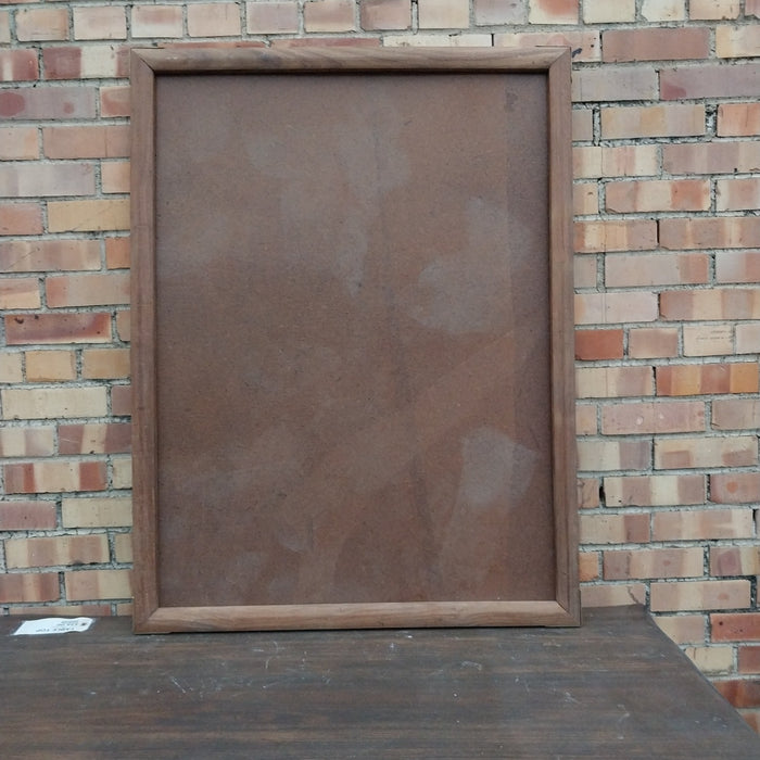 TEAK FRAME WITH BRASS CORNERS