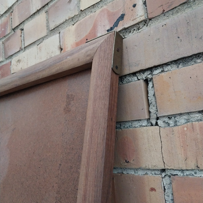 TEAK FRAME WITH BRASS CORNERS