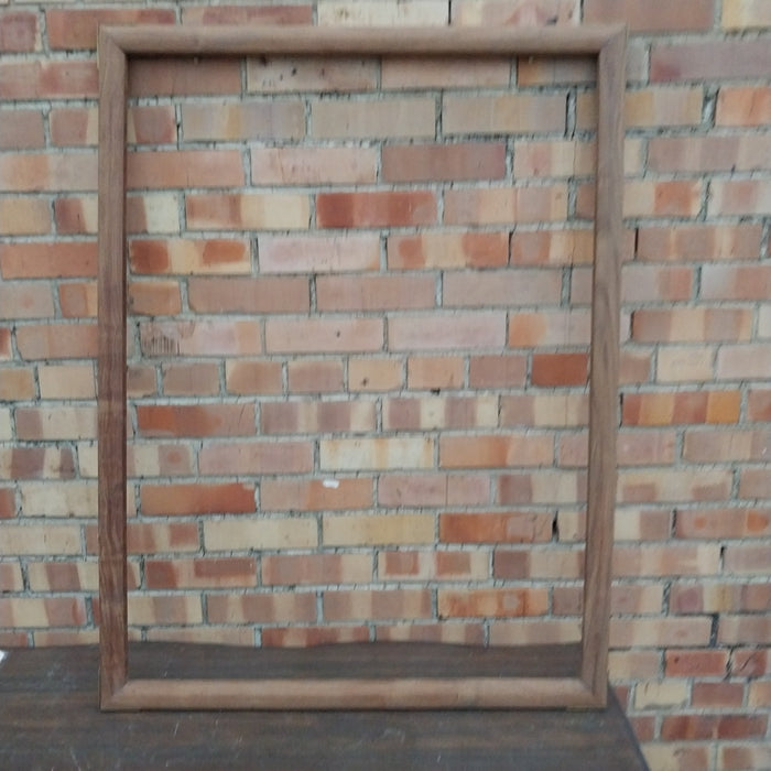 TEAK FRAME WITH GOLD CORNERS