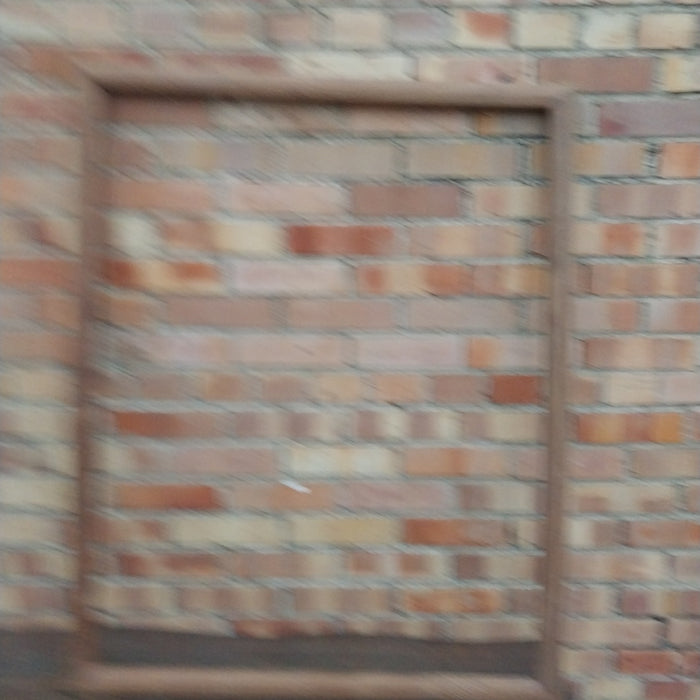 TEAK FRAME WITH GOLD CORNERS