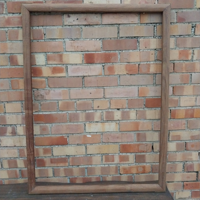 TEAK FRAME WITH GOLD CORNERS