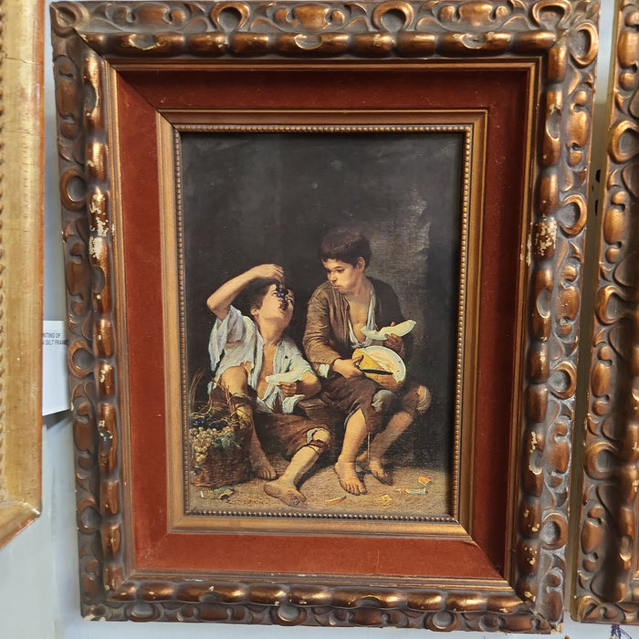 BRONZE COLOR GESSO FRAME WITH FAMOUS PRINT