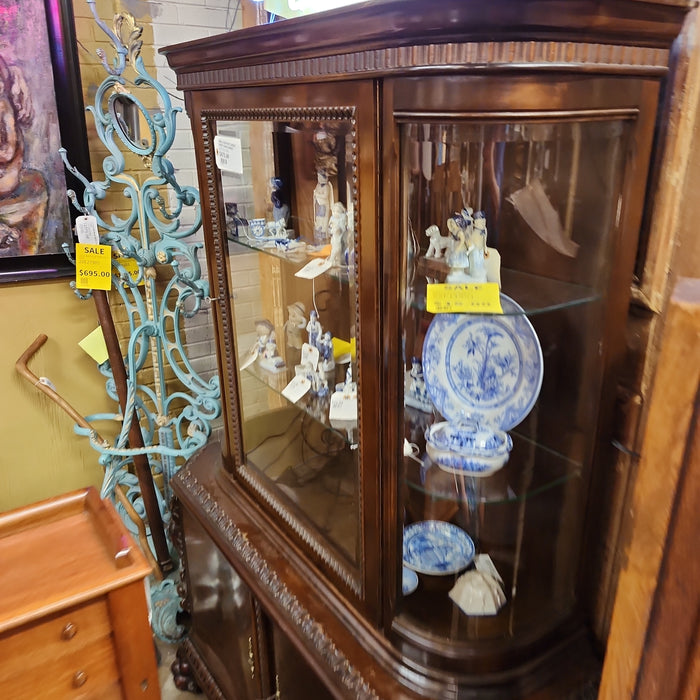 SMALL PAW FOOT CURVED FRONT CHINA CABINET