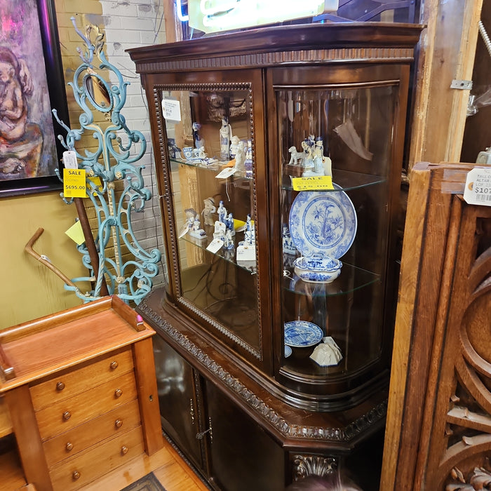 SMALL PAW FOOT CURVED FRONT CHINA CABINET