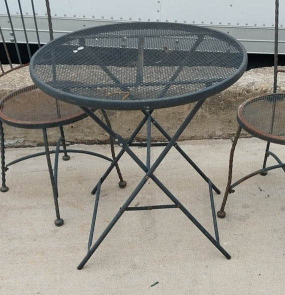 MESH TOP IRON TABLE