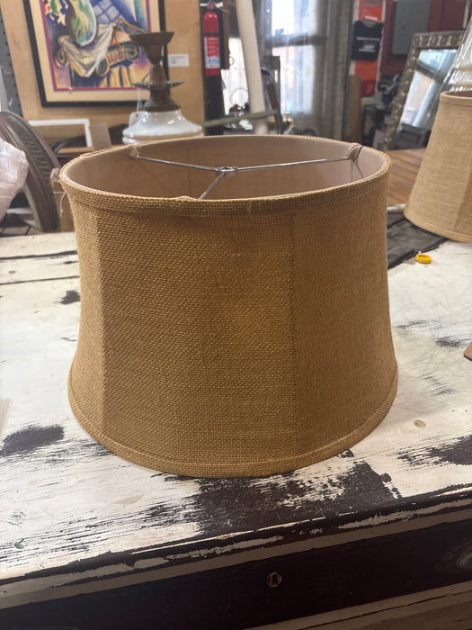 BURLAP DRUM LAMP SHADE 1 EACH OF 2