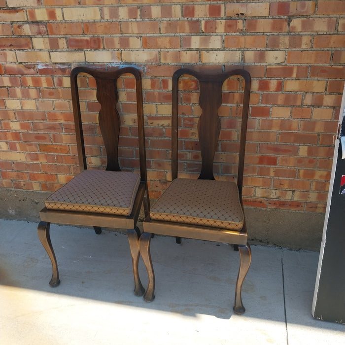 PAIR OF MAHOGANY GEORGIAN STYLE HIGHBACK SIDE CHAIRS