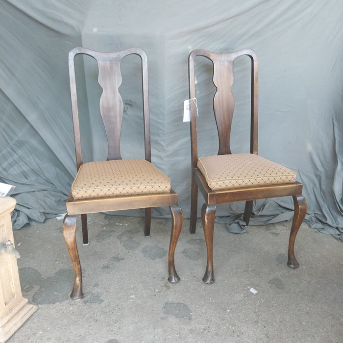 PAIR OF MAHOGANY GEORGIAN STYLE HIGHBACK SIDE CHAIRS