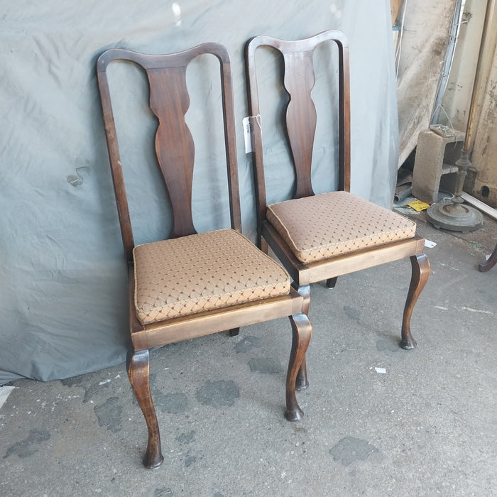 PAIR OF MAHOGANY GEORGIAN STYLE HIGHBACK SIDE CHAIRS