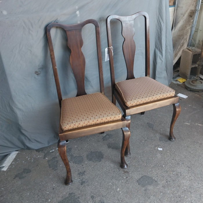 PAIR OF MAHOGANY GEORGIAN STYLE HIGHBACK SIDE CHAIRS