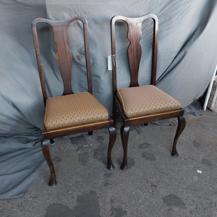 PAIR OF MAHOGANY GEORGIAN STYLE HIGHBACK SIDE CHAIRS