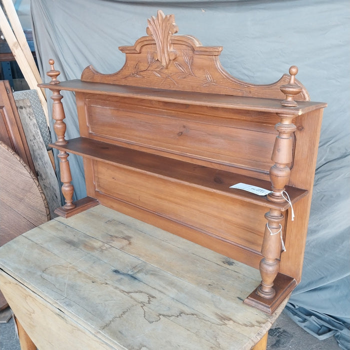 PINE WALL SHELF WITH CROWN