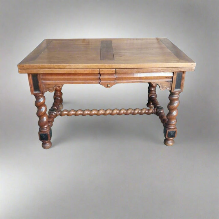 OAK BARLEY TWIST DRAW LEAF TABLE