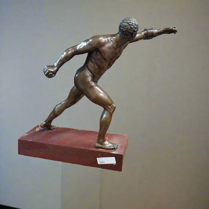 19TH CENTURY BRONZE CASTING OF A BORGHESE GLADIATOR