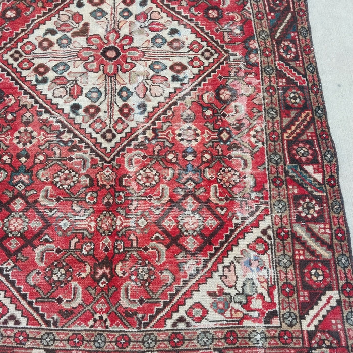 HAND TIED PERSIAN HAMEDAN RUG AS FOUND