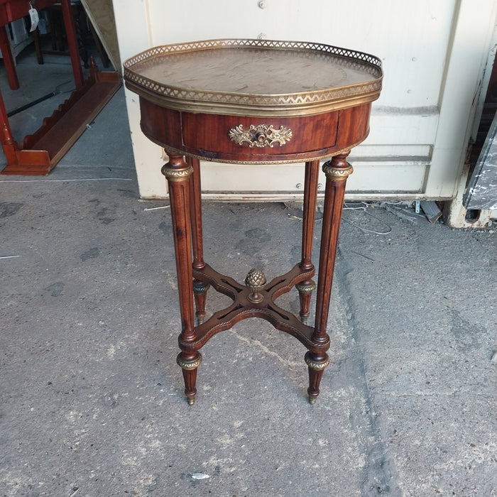 LOUIS XVI SIDE TABLE WITH ORMOLU- RESTORED-SEE MEMO