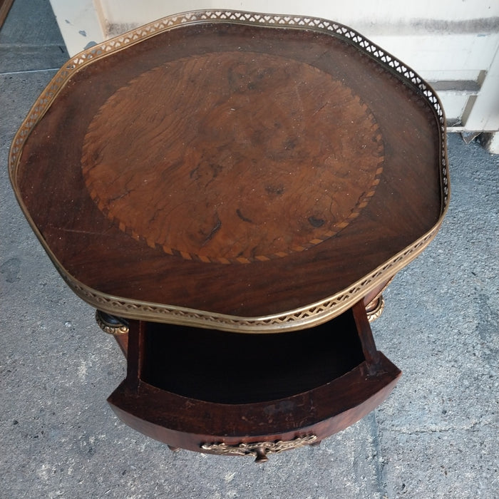 LOUIS XVI SIDE TABLE WITH ORMOLU- RESTORED-SEE MEMO