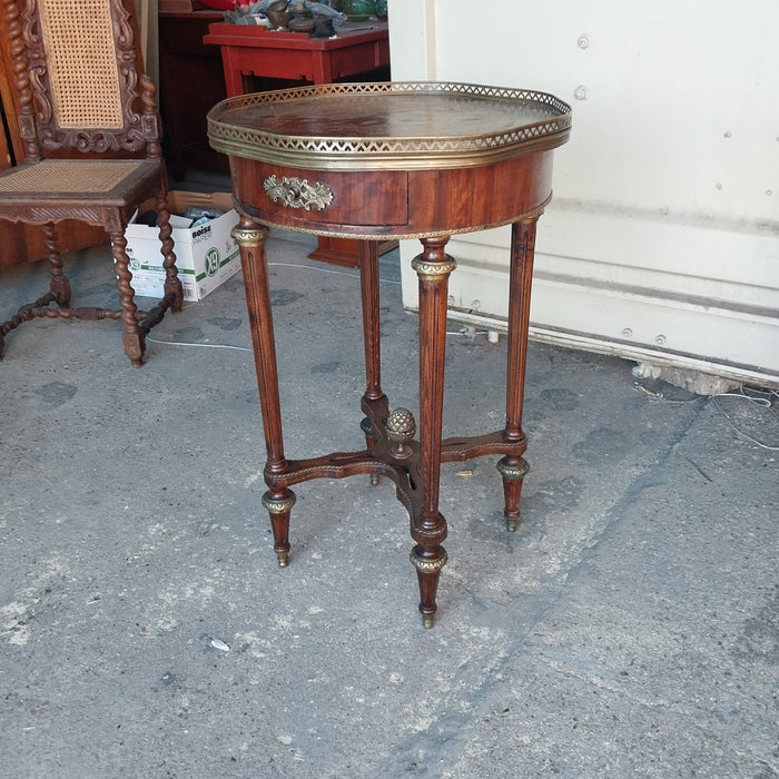 LOUIS XVI SIDE TABLE WITH ORMOLU- RESTORED-SEE MEMO