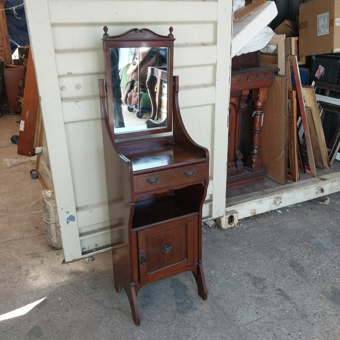 EDWARDIAN TURN OF THE CENTURY MAHOGANY SHAVING CABINET