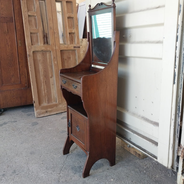 EDWARDIAN TURN OF THE CENTURY MAHOGANY SHAVING CABINET