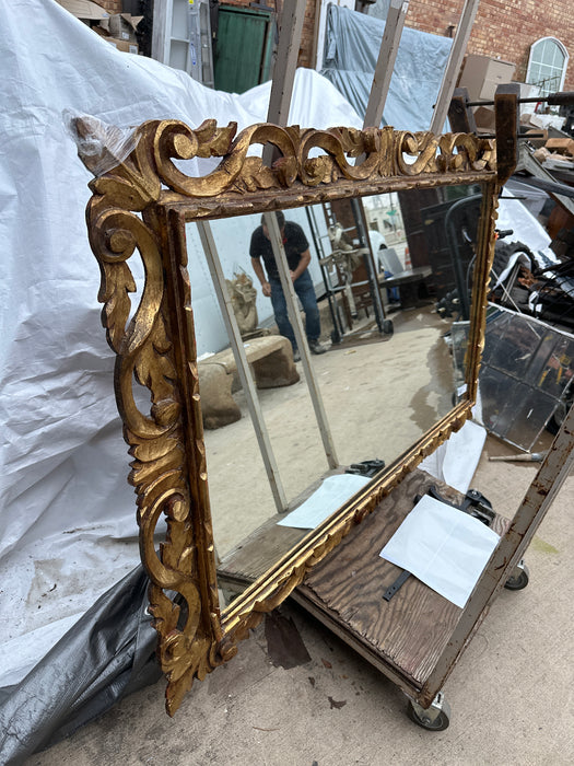 LARGE GOLD CARVED MIRROR