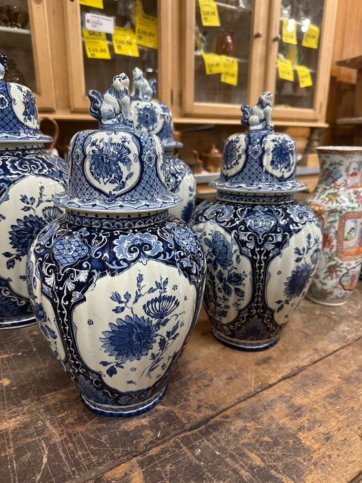 PAIR OF DELFT GINGER JARS