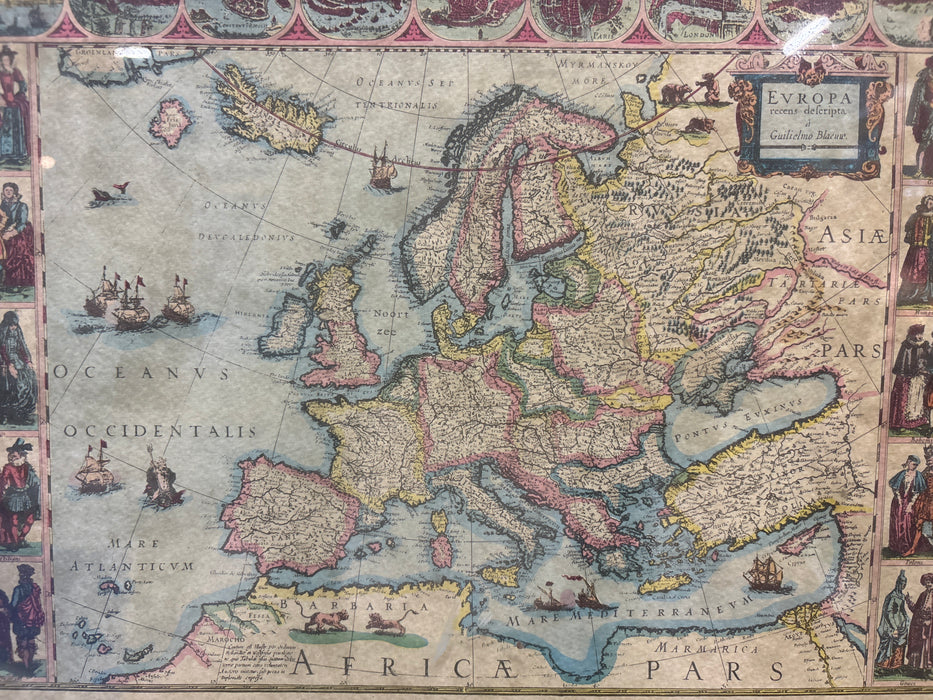 SMALL REPRODUCTION EUROPEAN MAP