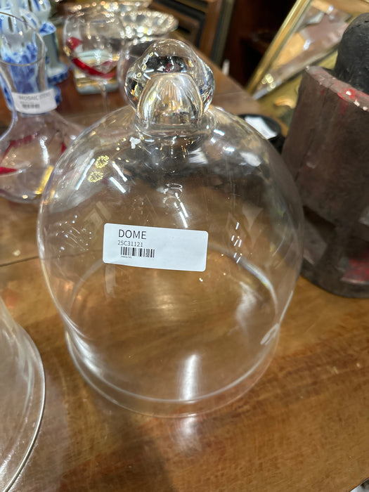 GLASS  DOME WITH HANDLE