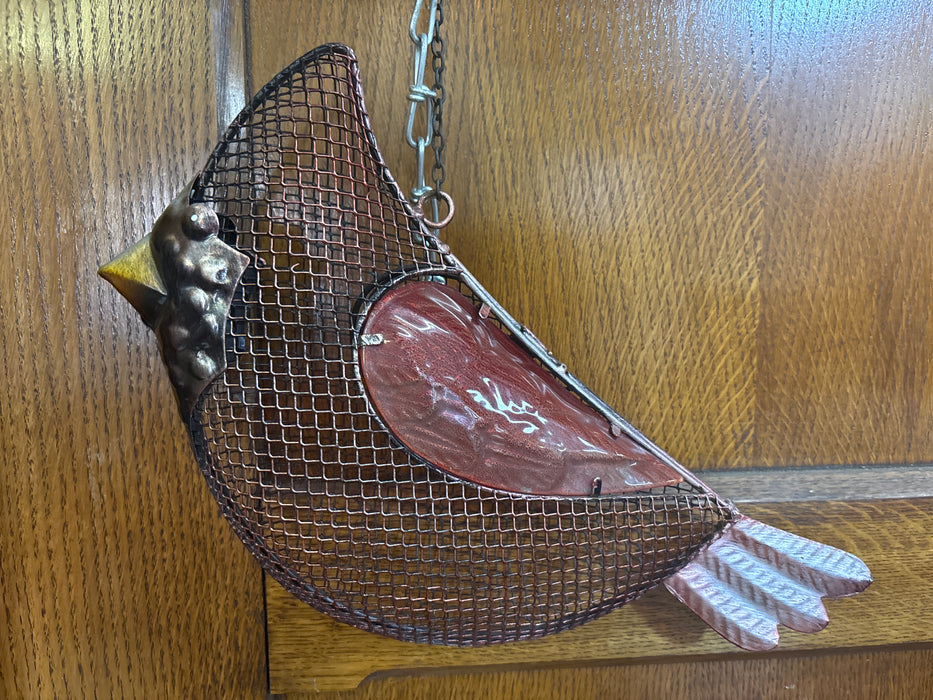 CARDINAL METAL BIRD FEEDER