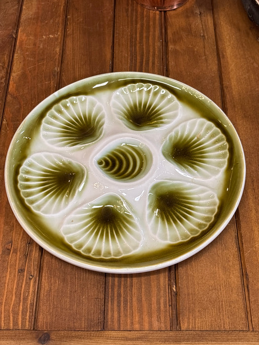GREEN OYSTER PLATE 1 OF 2