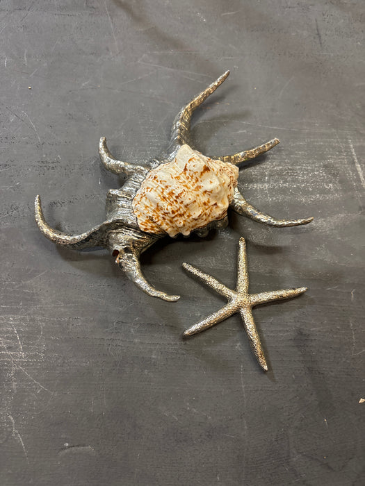 SMALL METAL PLATED SCORPIAN SHELL