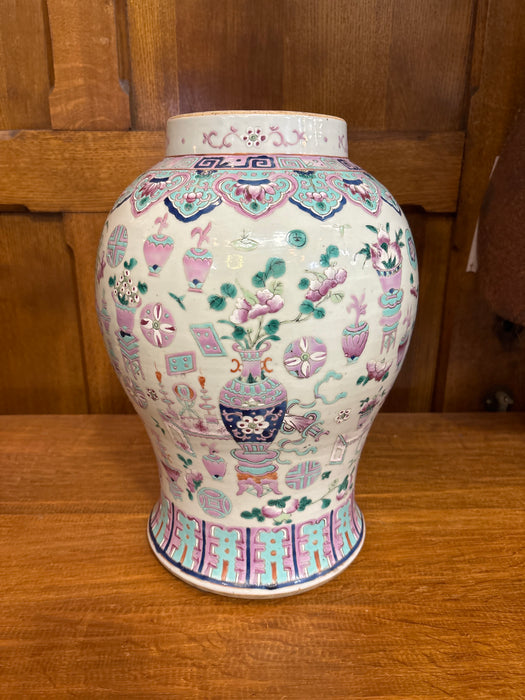 1980S NEIMAN MARCUS ASIAN GINGER JAR VASE