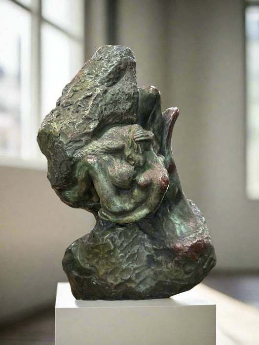 SMALL COPY OF HAND OF GOD BY  RODIN-BRONZE PLATED