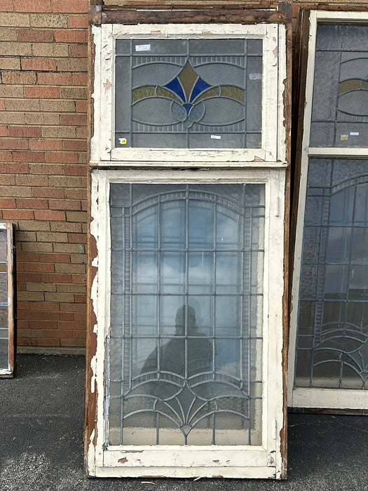TALL STAINED GLASS WINDOW OPEN TRANSOM