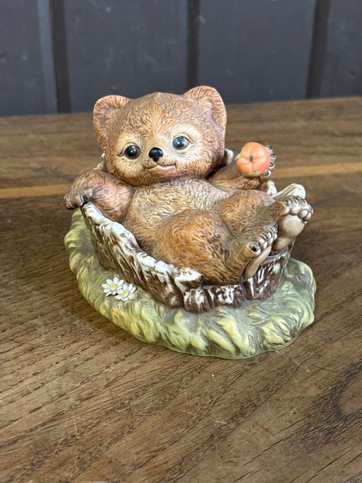 HAND PAINTED BISQUE BEAR