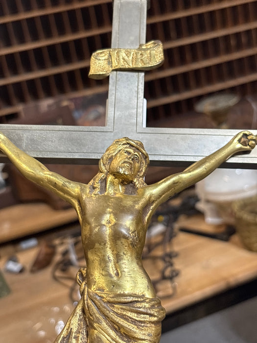BRONZE AND NICKEL CRUICIFIX